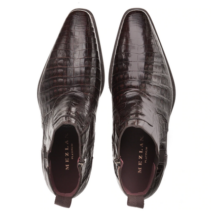 Mezlan Blackmore Crocodile Dress Boots Brown (4715-F)