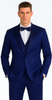 Tazzio Men's Blue Satin Double Breasted 3-Piece Skinny Fit Suit with Peak Lapel Vest & Matching Bowtie – Formal Tuxedo Style 8 M390SK-05-38R  - from alligatorwarehouse.com