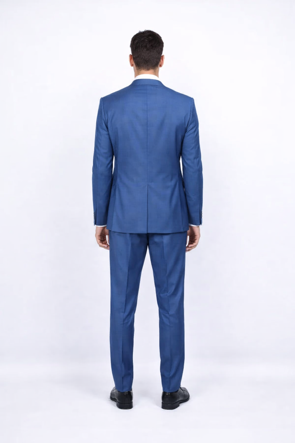 Men's Slim Fit Suit - Fitted Suit - Skinny Suit Men's Blue 1 Button Closure Rossiman Rossi Skinny Suit