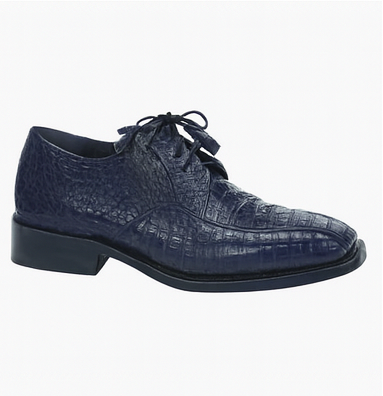 Los Altos Blue  Crocodile Bike Toe Shoes 3   - from alligatorwarehouse.com