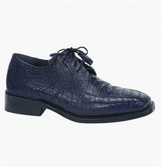 Los Altos Blue  Crocodile Bike Toe Shoes