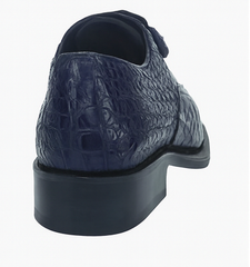 Los Altos Blue  Crocodile Bike Toe Shoes