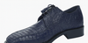 Los Altos Blue  Crocodile Bike Toe Shoes 6   - from alligatorwarehouse.com
