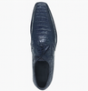 Los Altos Blue  Crocodile Bike Toe Shoes 2   - from alligatorwarehouse.com