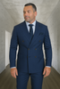 Wool Suit - Italian Made Business Suit by Statement Men's 2 Piece 100% Wool Double Breasted Suit - Micro Windowpane 6 DBSALOTE_Black_38R  - from alligatorwarehouse.com