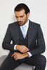 Suits With Baggy Pleated Pants - Wide Leg Pants 100% Wool - Classic Fit in Navy by Rossiman 4   - from alligatorwarehouse.com