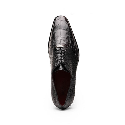 Marco Di Milano Bono Alligator Wholecut Oxfords Black