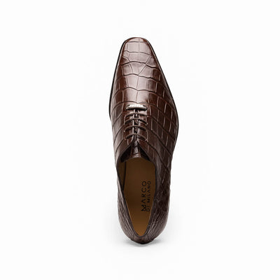 Marco Di Milano Bono Brown Alligator Wholecut Oxfords 4 BONO_ALLIGATOR_BROWN_8  - from alligatorwarehouse.com