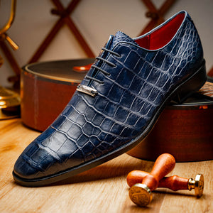 Marco Di Milano Bono Navy Leather Oxford