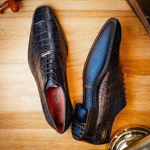 Marco Di Milano Bono Navy Leather Oxford