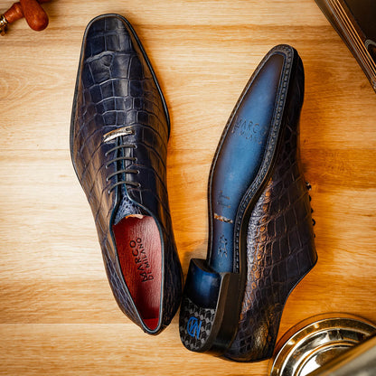 Marco Di Milano Bono Navy Leather Oxford