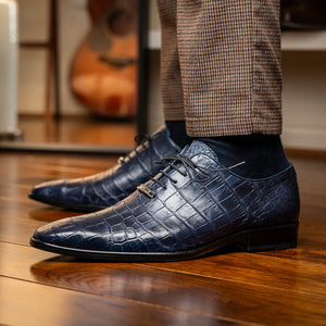 Marco Di Milano Bono Navy Leather Oxford
