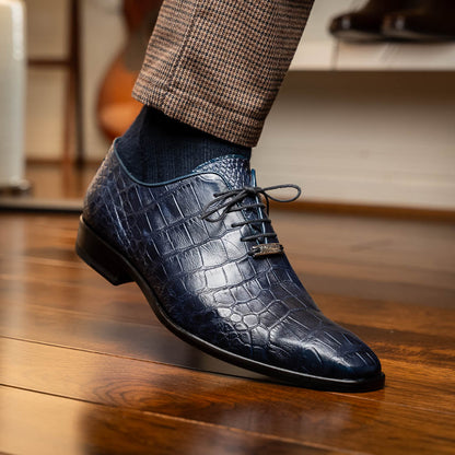 Marco Di Milano Bono Navy Leather Oxford
