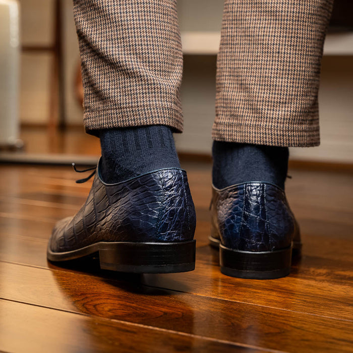 Marco Di Milano Bono Navy Leather Oxford