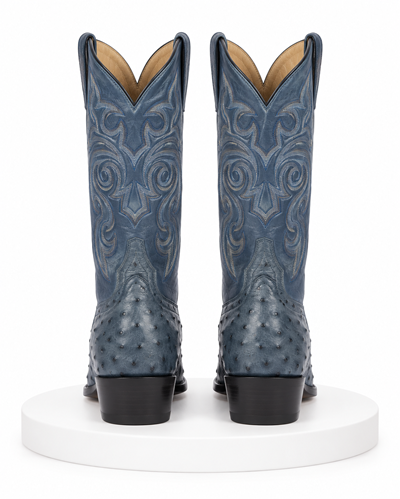 Botas de Avestruz Original Horma Puntal  -B