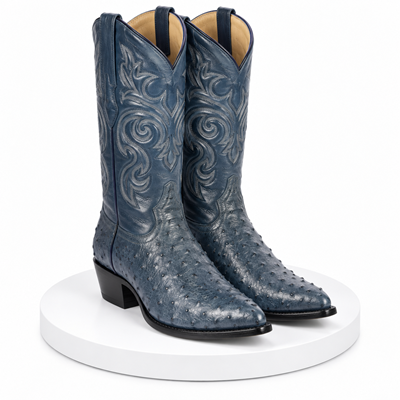 Botas de Avestruz Original Horma Puntal  -B