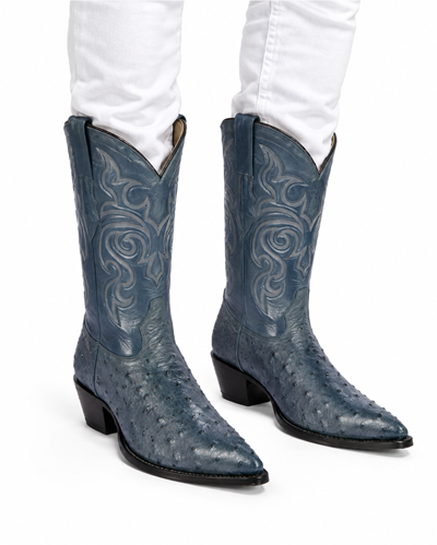 Botas de Avestruz Original Horma Puntal  -B