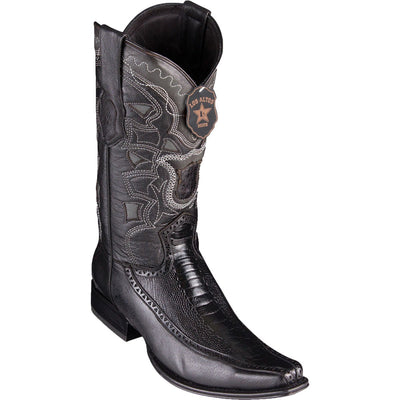 Botas de Avestruz Pata con Venado Horma Europea LAB-76F0505 1 LAB-76F0505-060  - from alligatorwarehouse.com