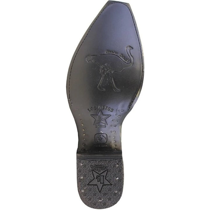 Botas de Avestruz Pata con Venado Horma Europea LAB-76F0518