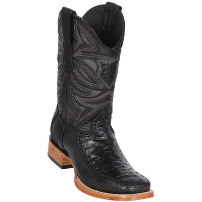 Botas de Avestruz Pata con Venado Horma Amplia LAB-82F0505 1 LAB-82F0505-060  - from alligatorwarehouse.com