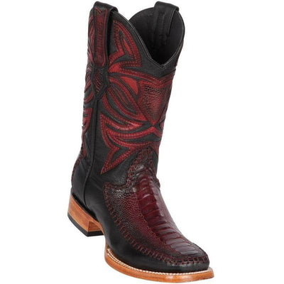 Botas de Avestruz Pata con Venado Horma Amplia LAB-82F0543 1 LAB-82F0543-060  - from alligatorwarehouse.com