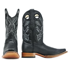 Botas de Cuero con Horma Rodeo Cuadrada LAB-8122705