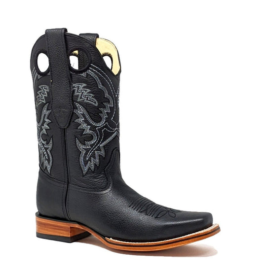 Botas de Cuero con Horma Rodeo Cuadrada LAB-8122705