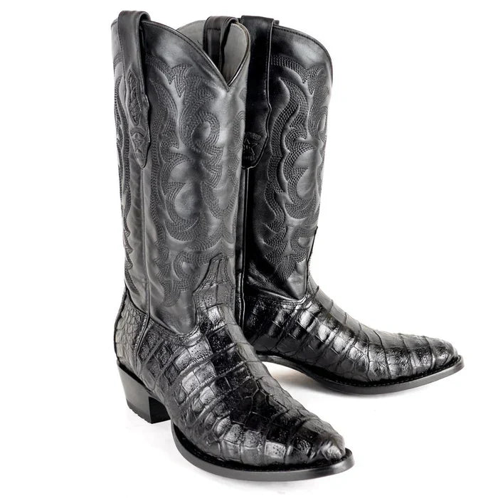 Botas de Cocodrilo Caiman Panza Horma Redonda LAB
