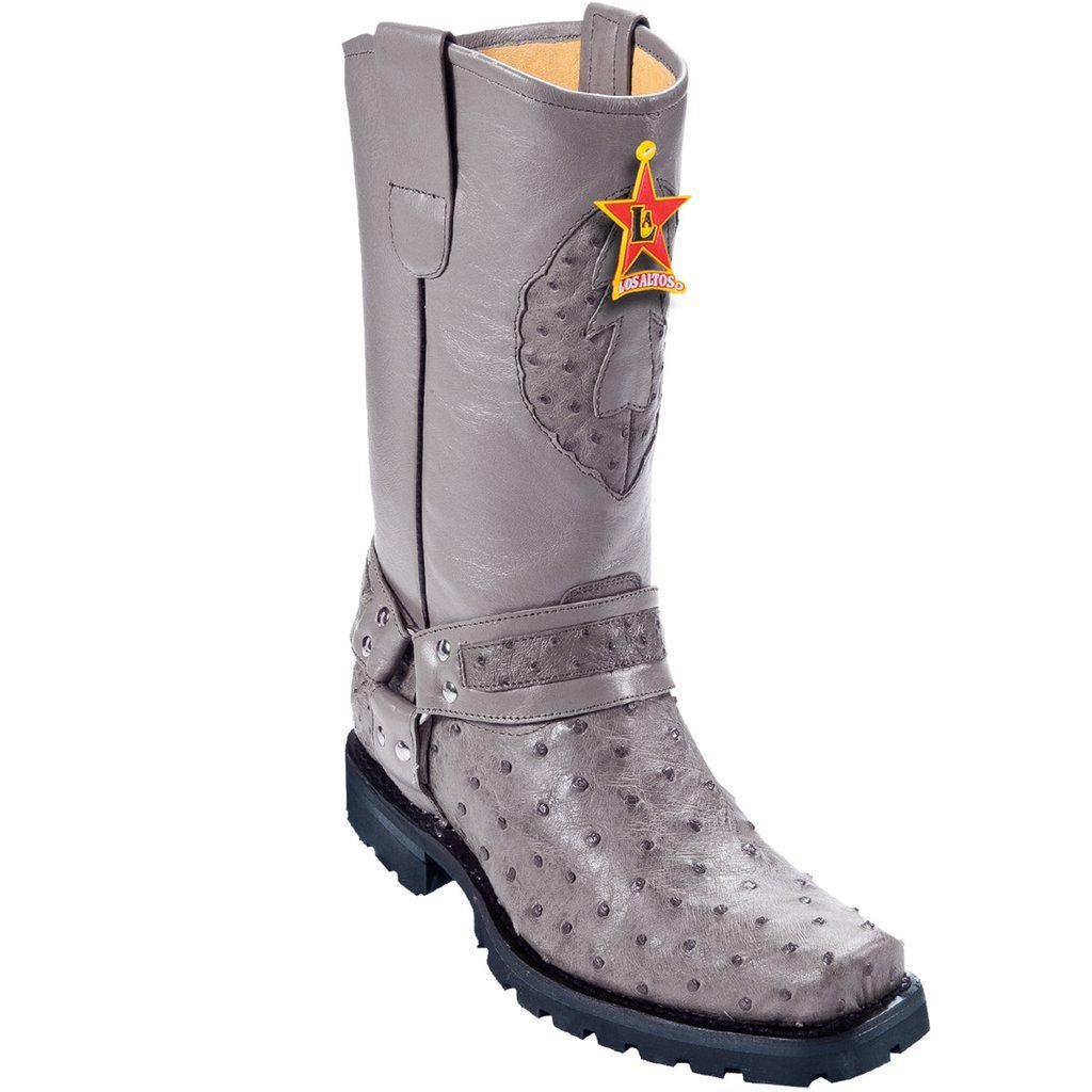 Botas de Avestruz Horma Biker Motociclista LAB-55T03 3 LAB-55T0307-060  - from alligatorwarehouse.com