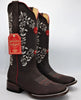 Botas Altas de Cuero con Flores para Mujer en Horma Rodeo 5   - from alligatorwarehouse.com