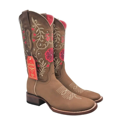 Botas Altas de Cuero con Flores para Mujer en Horma Rode 3   - from alligatorwarehouse.com