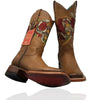 Botas Altas de Cuero con Flores para Mujer en Horma Rodeo 4   - from alligatorwarehouse.com