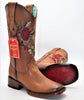 Botas Altas de Cuero con Flores para Mujer en Horma Rodeo 2   - from alligatorwarehouse.com