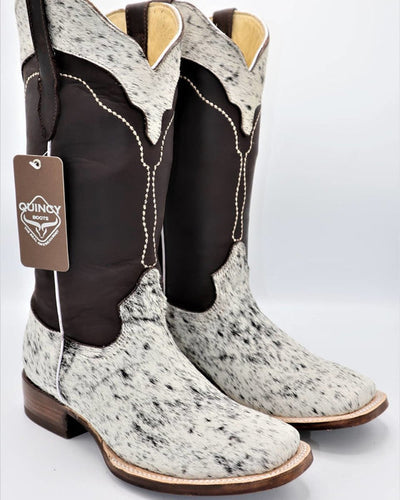Botas de Cuero con Pelo de Vaca para Mujer en Horma Rodeo 2   - from alligatorwarehouse.com