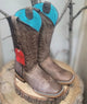 Botas de Cuero Crazy para Mujer en Horma Rodeo Cafe