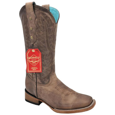 Botas de Cuero Crazy para Mujer en Horma Rodeo Cafe 1   - from alligatorwarehouse.com