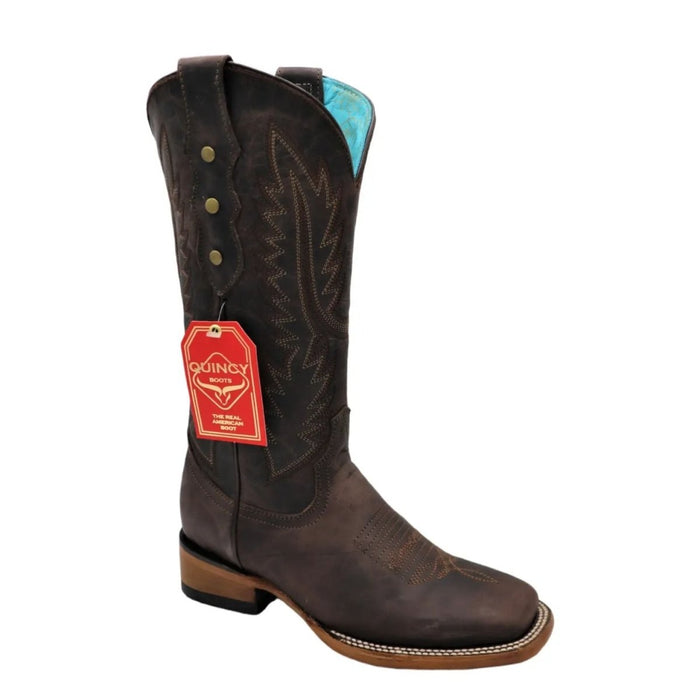 Botas de Cuero Crazy para Mujer en Horma Rodeo Chocolate