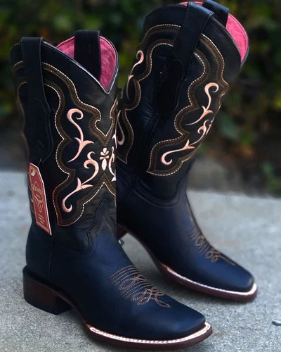 Botas de Cuero Crazy para Mujer en Horma Rodeo 1   - from alligatorwarehouse.com