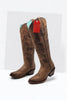 Botas Altas de Cuero Original para Mujer Color Miel 4   - from alligatorwarehouse.com