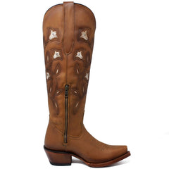 Botas Altas de Cuero Original para Mujer Color Tan