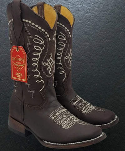 Botas Altas de Cuero Original para Mujer en Horma Rodeo Chocolate Q322N6294 4   - from alligatorwarehouse.com