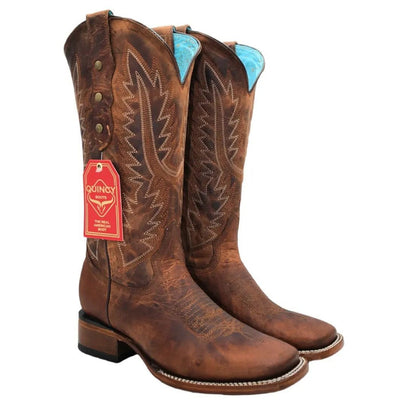 Botas de Cuero Original para Mujer en Horma Rodeo Color Miel 2   - from alligatorwarehouse.com