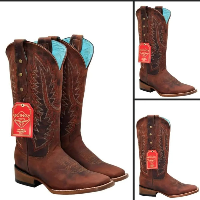 Botas Altas de Cuero Original para Mujer en Horma Rodeo Color Shedron 3   - from alligatorwarehouse.com