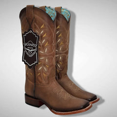 Botas Altas de Cuero Original para Mujer en Horma Rodeo Miel