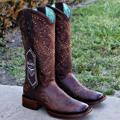 Botas de Cuero Volcano para Mujer en Horma Rodeo Chocolate