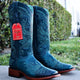 Botas de Cuero Volcano para Mujer en Horma Rodeo Color Turquesa