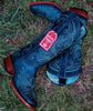 Botas de Cuero Volcano para Mujer en Horma Rodeo Color Turquesa 5   - from alligatorwarehouse.com