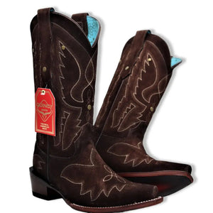 Botas de Gamuza Original para Mujer en Punta Recortada