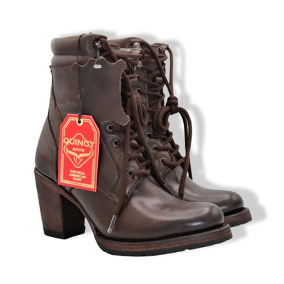 Botas Cortas de Cuero Belmont para Mujer en Horma Oval 2   - from alligatorwarehouse.com