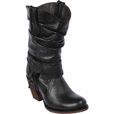 Botas Cortas de Cuero para Mujer en Horma Oval 1   - from alligatorwarehouse.com